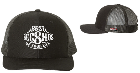 Trucker Cap - Black "Best 8 Seconds"