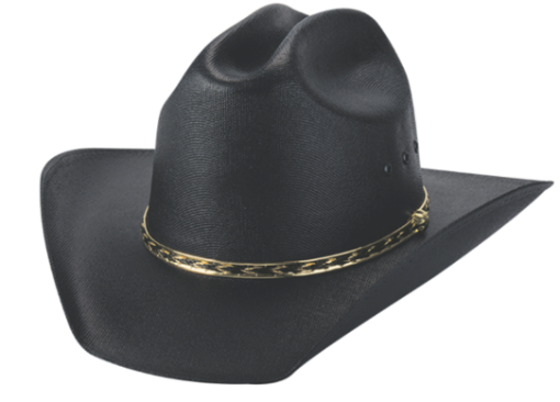 Unisex Linen Cowboy Hat (Black)