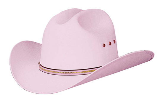 Unisex Linen Cowboy Hat (Pink)